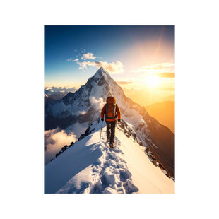 Wandbild Bergbesteigung