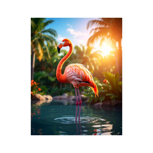 Wandbild Flamingo