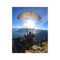 Wandbild Fallschirmsprung mit Panorama