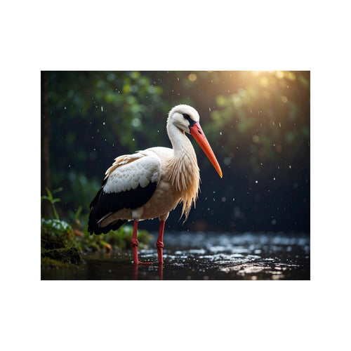 Wandbild Storch 2