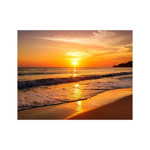 Wandbild Sonnenuntergang am Strand