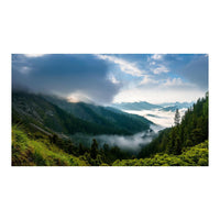 Wandbild Wolke am Berg 2