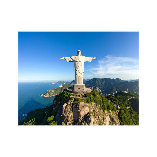 Wandbild Jesus statue in rio