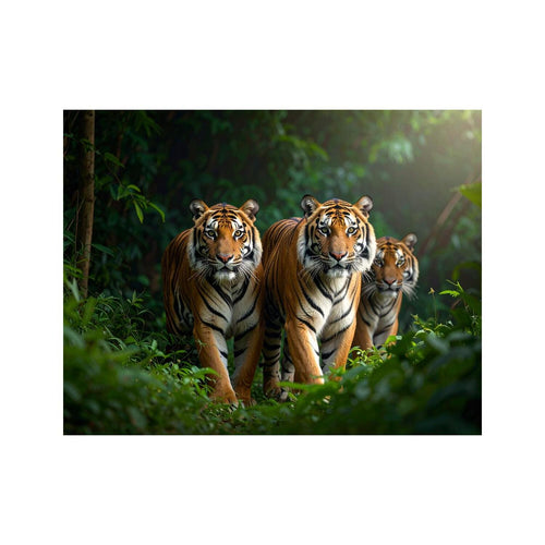 Wandbild Tigerfamilie