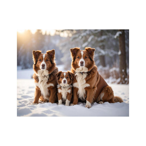 Wandbild Hundefamilie
