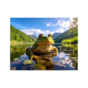 Wandbild Frosch im see