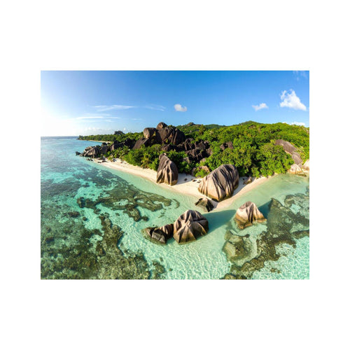 Wandbild Insel La Digue seychellen