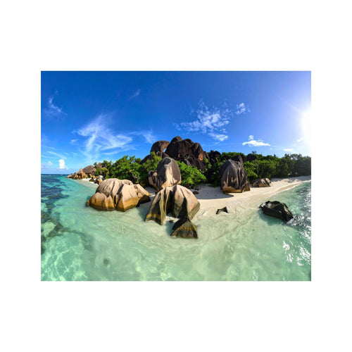 Wandbild Insel La Digue seychellen 2