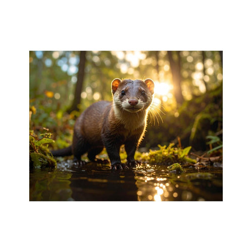 Wandbild frettchen im wald