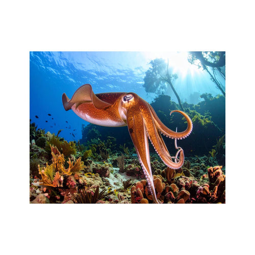 Wandbild grosser tintenfisch
