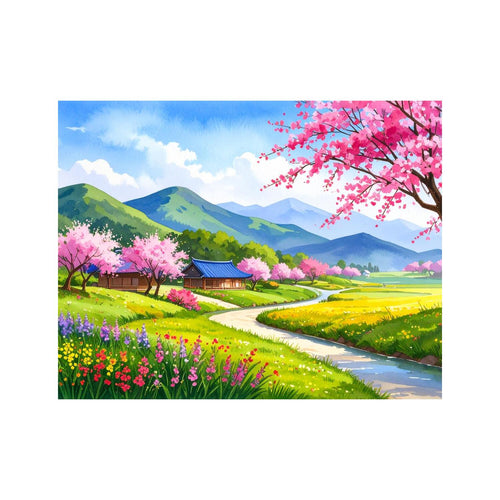 Wandbild Gemälde Frühlingsbeginn 1