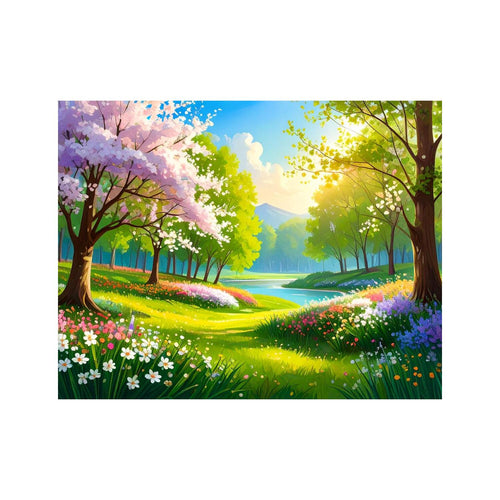 Wandbild Gemälde Frühlingsbeginn 2