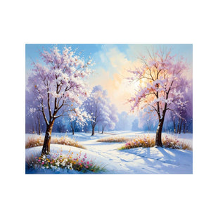 Wandbild Gemälde Winterbeginn 1