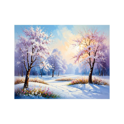 Wandbild Gemälde Winterbeginn 1