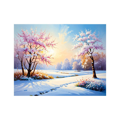 Wandbild Gemälde Winterbeginn 2
