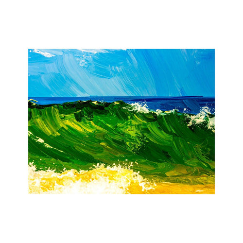Wandbild Gezeichneter Abstarkter Ozean