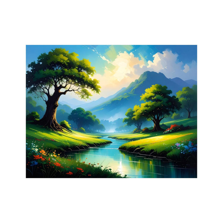 Wandbild Wunderschoener Gezeichneter Fluss 2