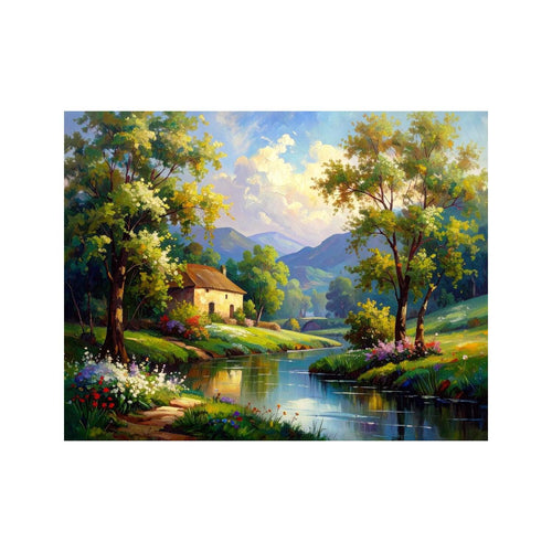 Wandbild Wunderschoener Gezeichneter Fluss 3