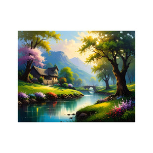 Wandbild Wunderschoener Gezeichneter Fluss 4