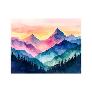 Wandbild Wunderschoene Gezeichnete Berge