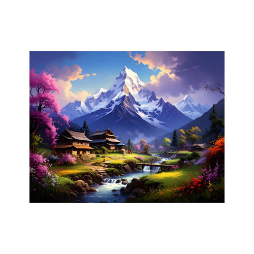 Wandbild Himmalaya Zeichnung 2