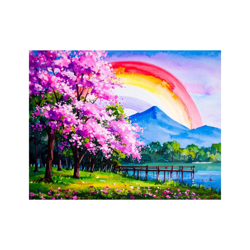 Wandbild Zeichnung Rainbowland 2