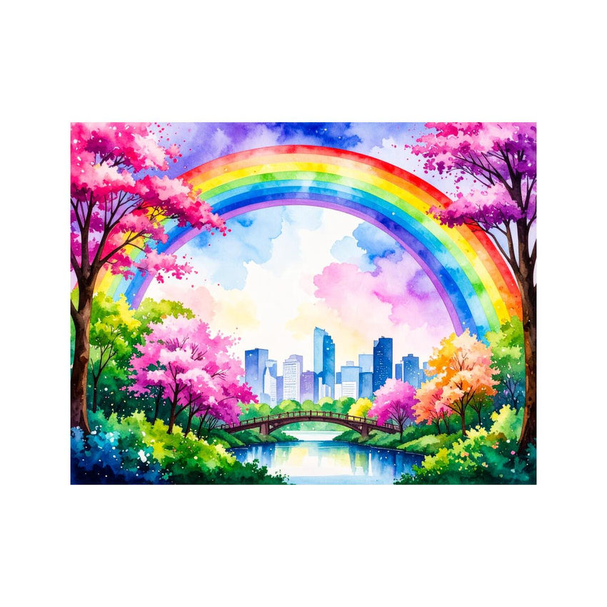 Wandbild Zeichnung Rainbowland 3
