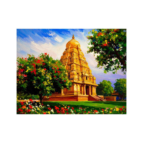 Wandbild Hinduistischer Tempel Gemälde 1