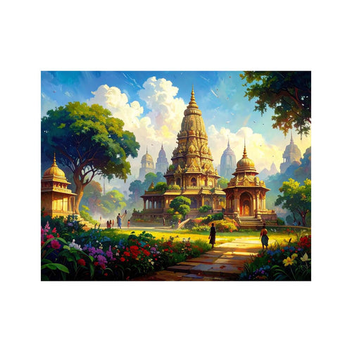Wandbild Hinduistischer Tempel Gemälde 2
