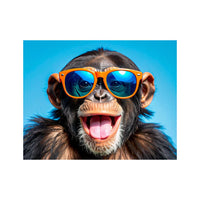 Wandbild Funny Illustrated Ape