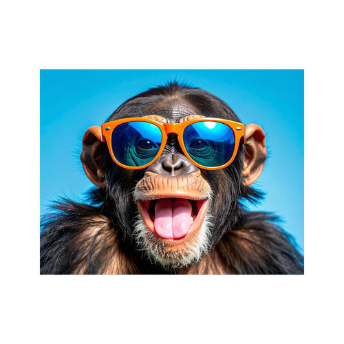 Wandbild Funny Illustrated Ape