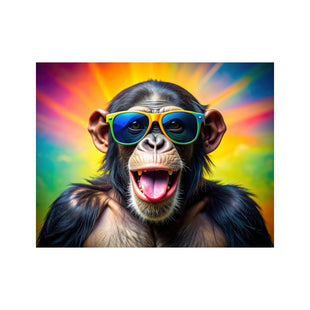 Wandbild Funny Illustrated Ape 2