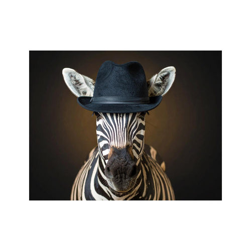 Wandbild Funny Zebra With Hat