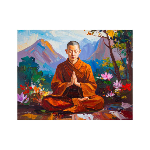 Wandbild Buddhistischer Moench 2