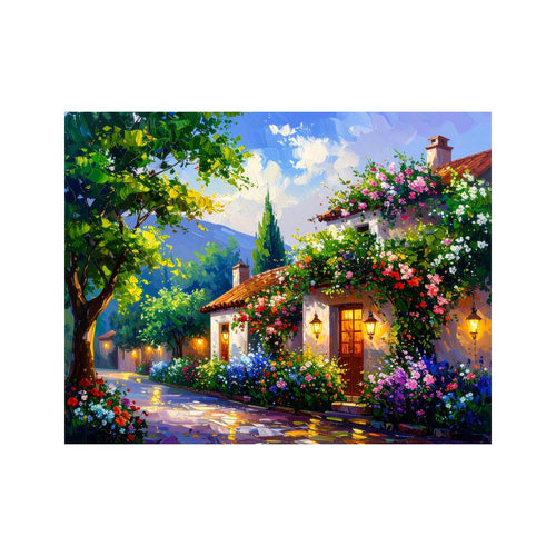 Wandbild Dorf Oelgemaelde 2