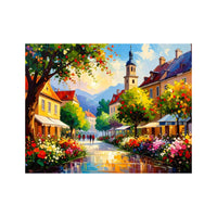 Wandbild Stätdchen Oelgemaelde 4