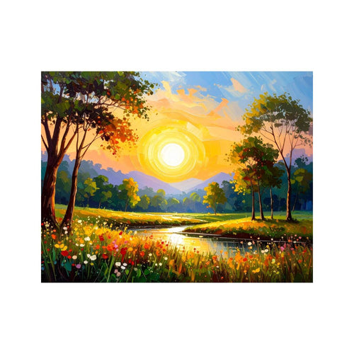 Wandbild Sonnenuntergang InDer Provinz