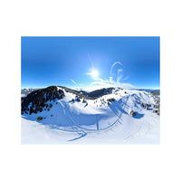 Wandbild Verschneites Skigebiet