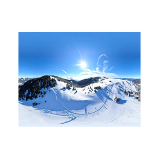 Wandbild Verschneites Skigebiet