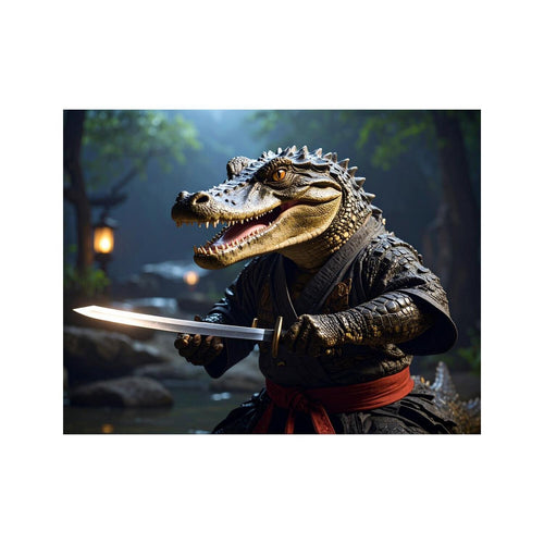 Wandbild Kung Fu Krokodil