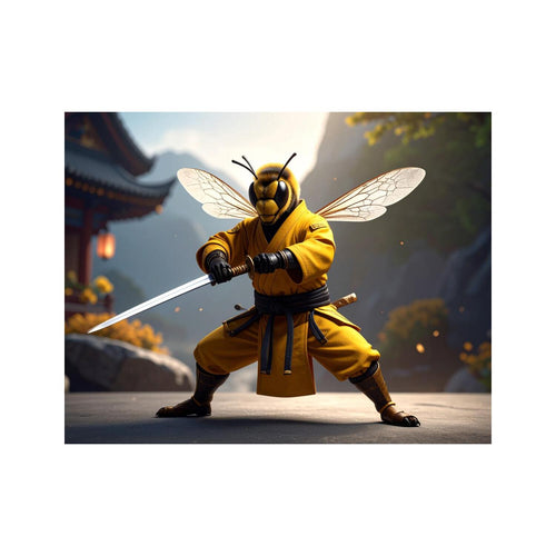 Wandbild Kung Fu Biene
