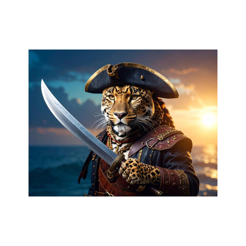 Wandbild Leopard Als Pirat 1