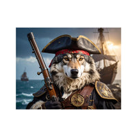 Wandbild Wolf Als Pirat