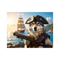 Wandbild Wolf Als Pirat 2