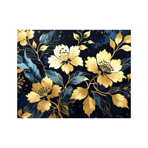 Wandbild abstrakte goldene Blumen 2