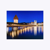 Wandbild Luzern Bei Nacht 2