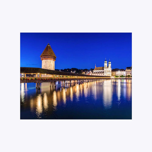 Wandbild Luzern Bei Nacht 2