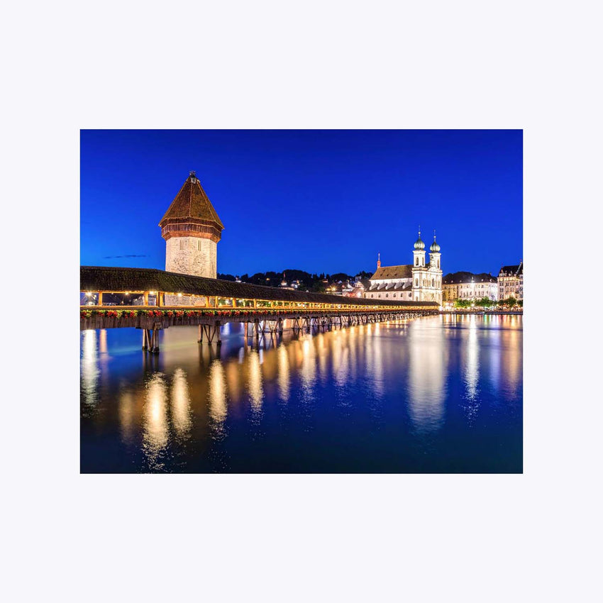 Wandbild Luzern Bei Nacht 2