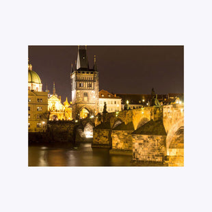 Wandbild Prag Bei Nacht