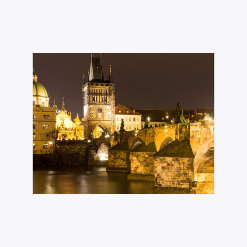 Wandbild Prag Bei Nacht